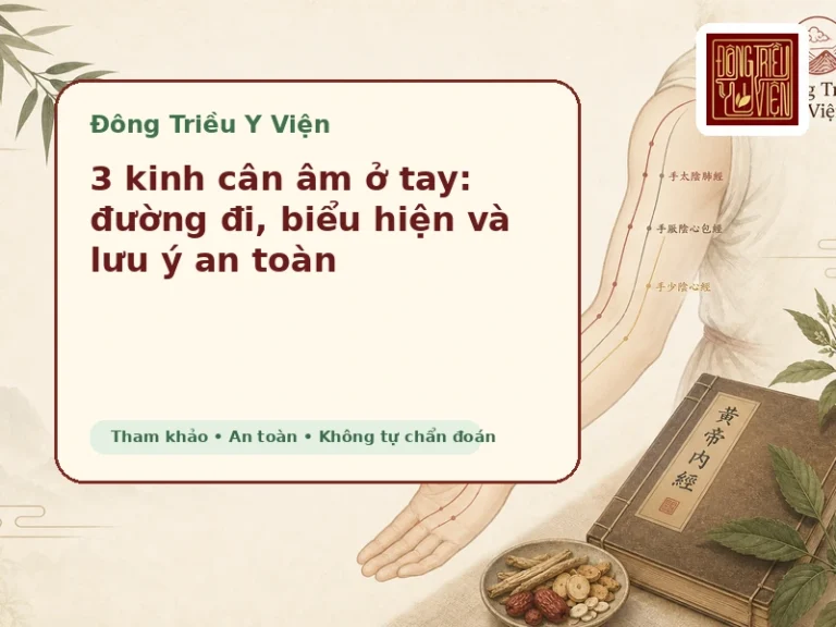 3 kinh cân âm ở tay - đường đi, biểu hiện và lưu ý an toàn