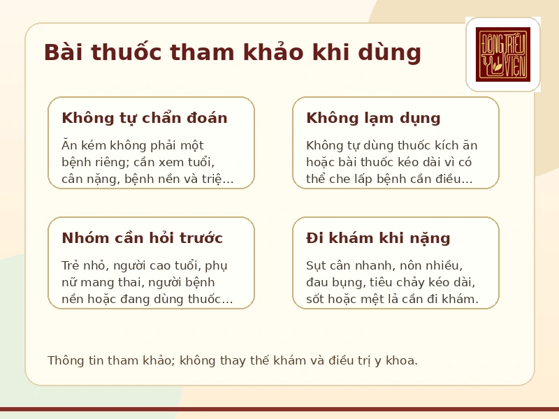 Infographic lưu ý an toàn khi tham khảo Ăn kém