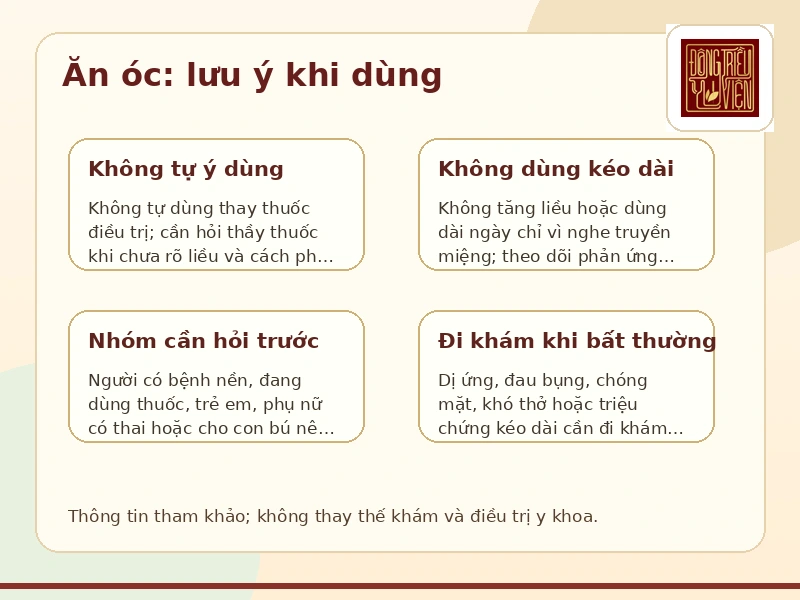 Infographic lưu ý an toàn khi ăn óc