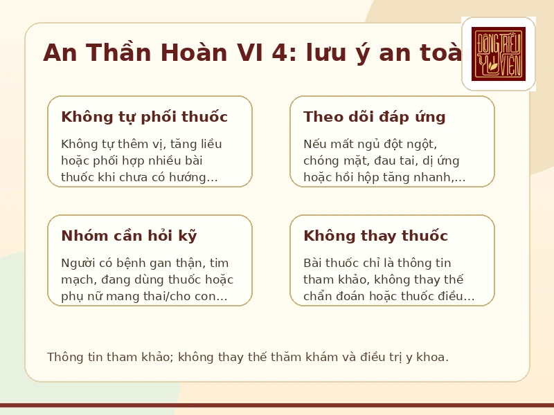 Infographic lưu ý an toàn khi dùng An Thần Hoàn VI 4