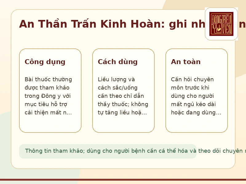 Infographic An Thần Trấn Kinh Hoàn