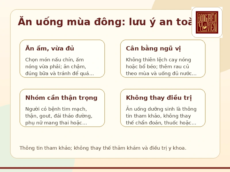 Infographic dùng an toàn khi dùng Ăn uống dưỡng sinh mùa đông