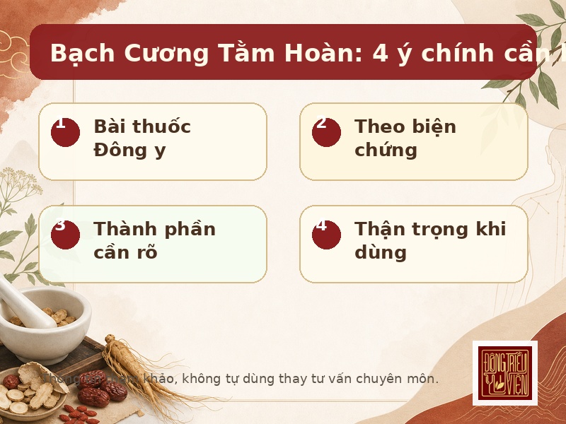 Bạch Cương Tằm Hoàn: 4 ý chính cần biết