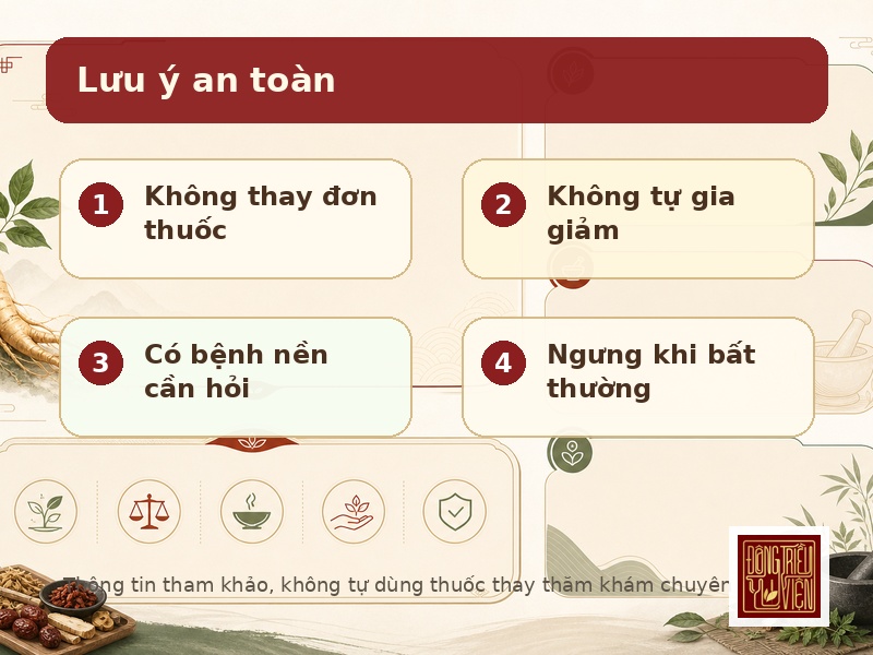 Lưu ý an toàn khi dùng Bách Giải Hoàn