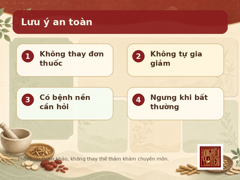 Lưu ý an toàn khi tham khảo Bạch Giáng Đơn