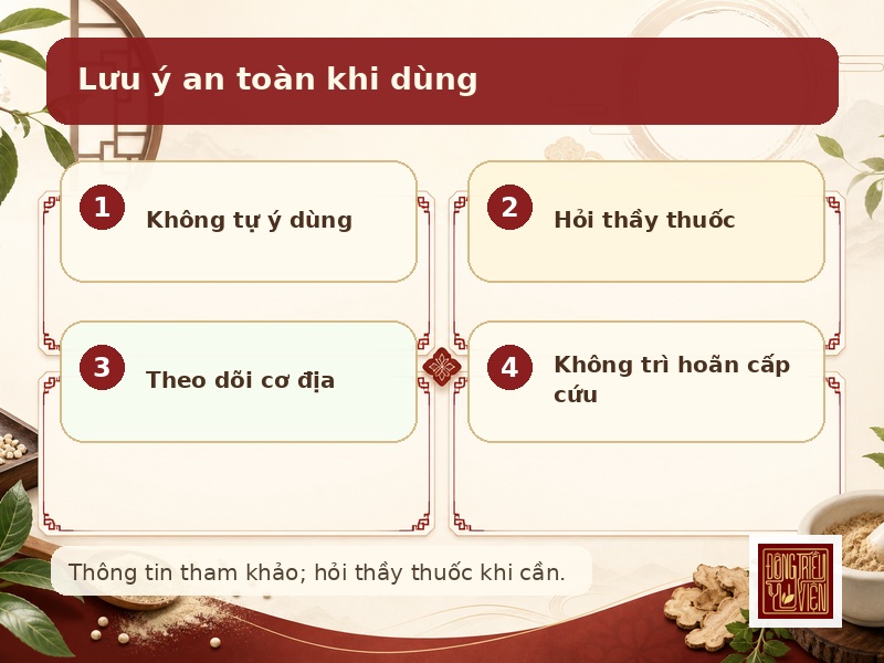 Lưu ý an toàn khi dùng