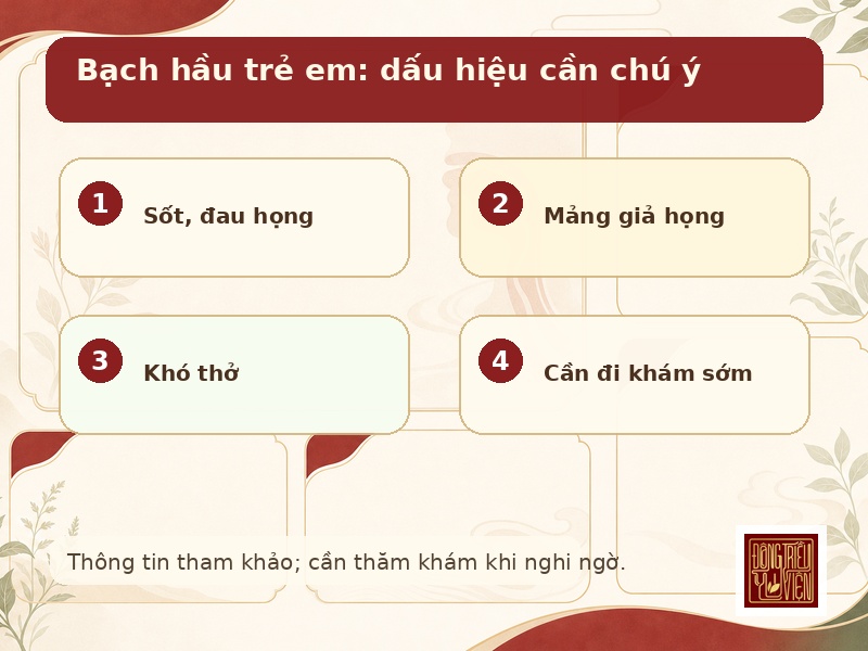 Bạch hầu trẻ em: dấu hiệu cần chú ý