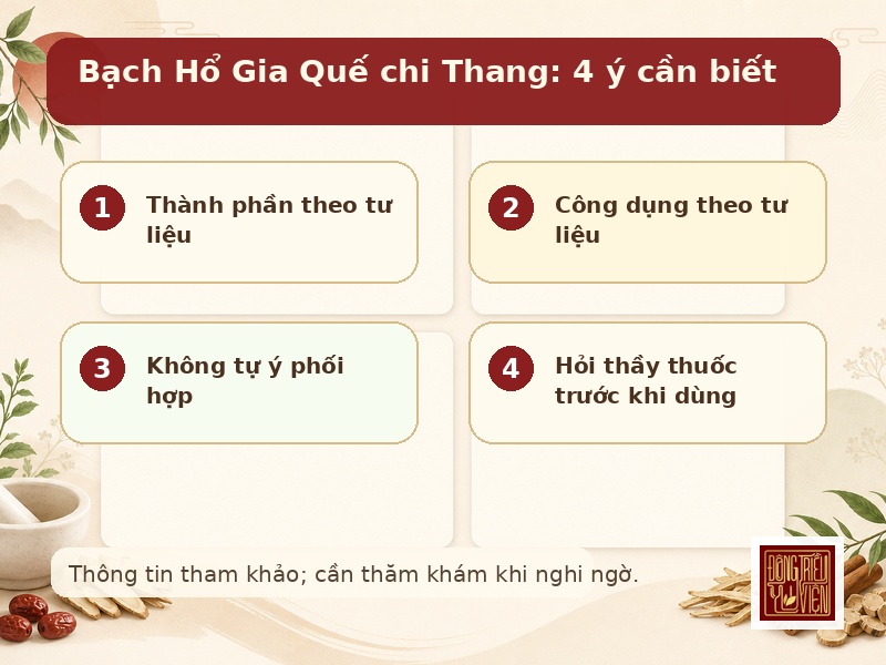 Bạch Hổ Gia Quế chi Thang: 4 ý cần biết