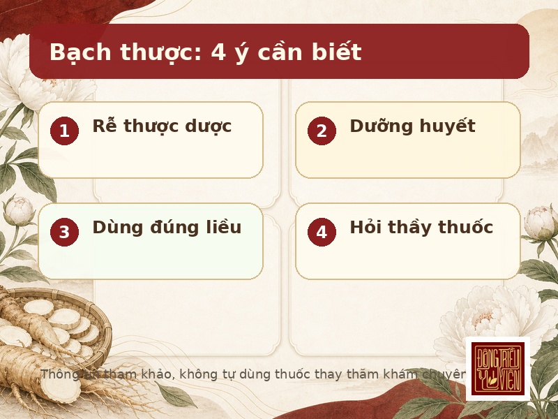 Bạch thược: 4 ý cần biết