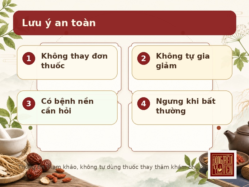 Lưu ý an toàn khi dùng Bạch thược Đương quy Thang