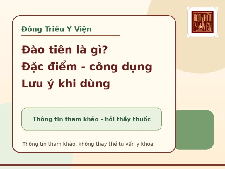 Đào tiên: đặc điểm, công dụng tham khảo và lưu ý an toàn