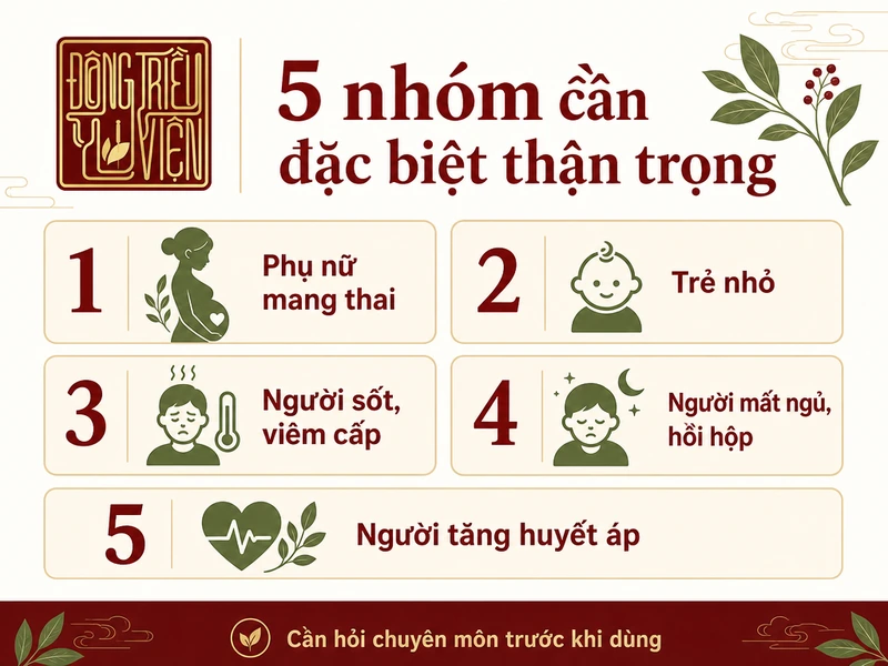 Infographic 5 nhóm cần thận trọng khi dùng nhân sâm