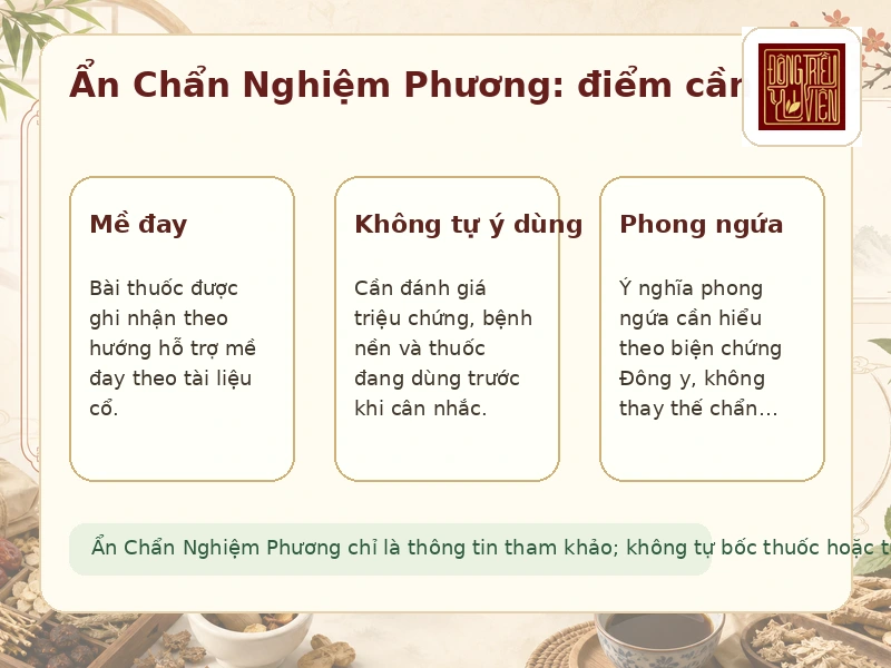 Infographic Ẩn Chẩn Nghiệm Phương: điểm cần biết và cách tham khảo an toàn