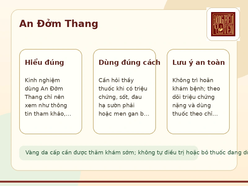 Infographic An Đởm Thang  và dấu hiệu cần lưu ý