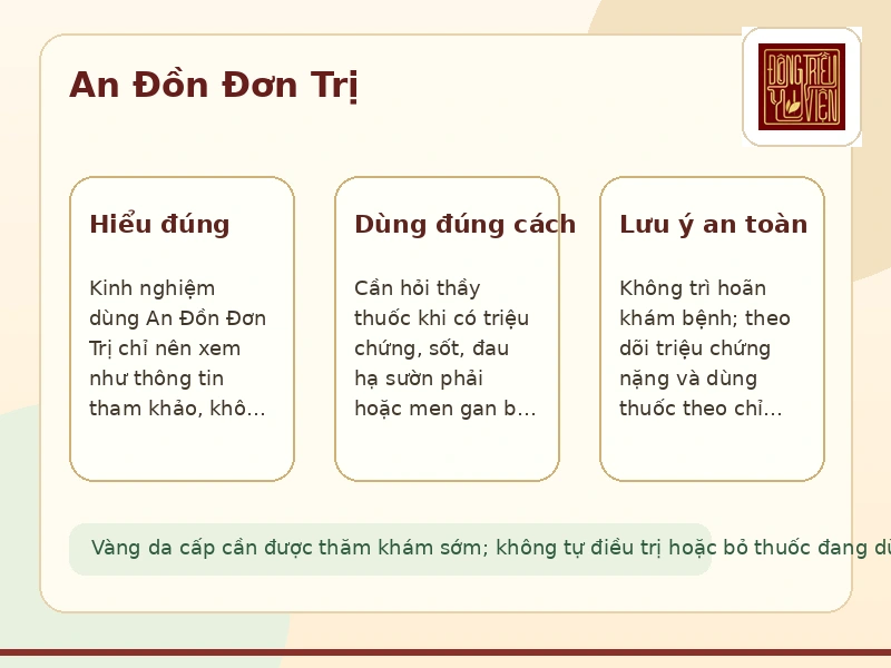 Infographic An Đồn Đơn Trị và dấu hiệu cần lưu ý