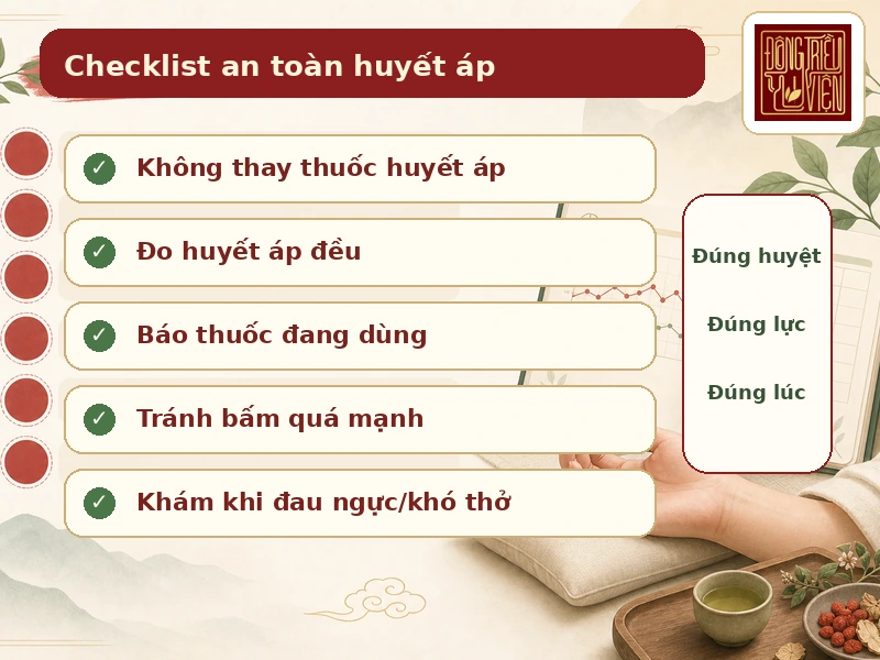 Checklist lưu ý an toàn khi bấm huyệt hỗ trợ người cao huyết áp