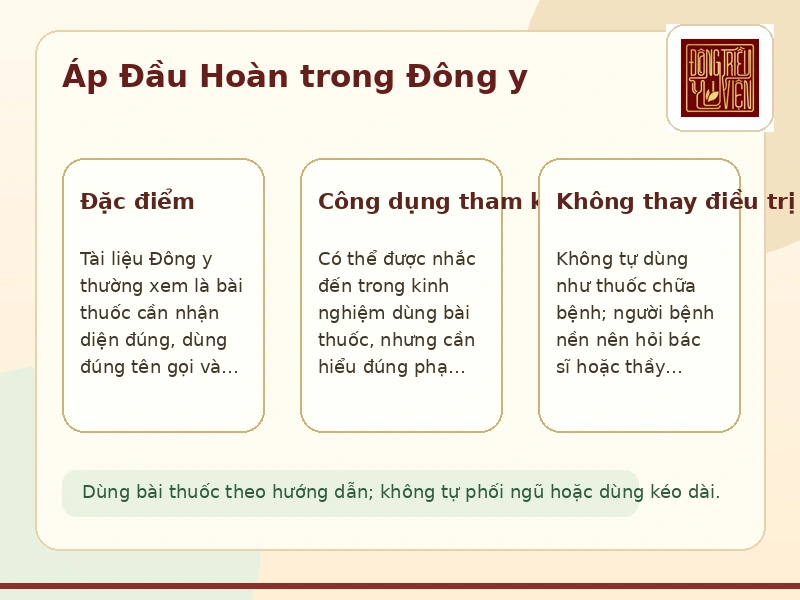 Infographic Áp Đầu Hoàn: đặc điểm và công dụng tham khảo