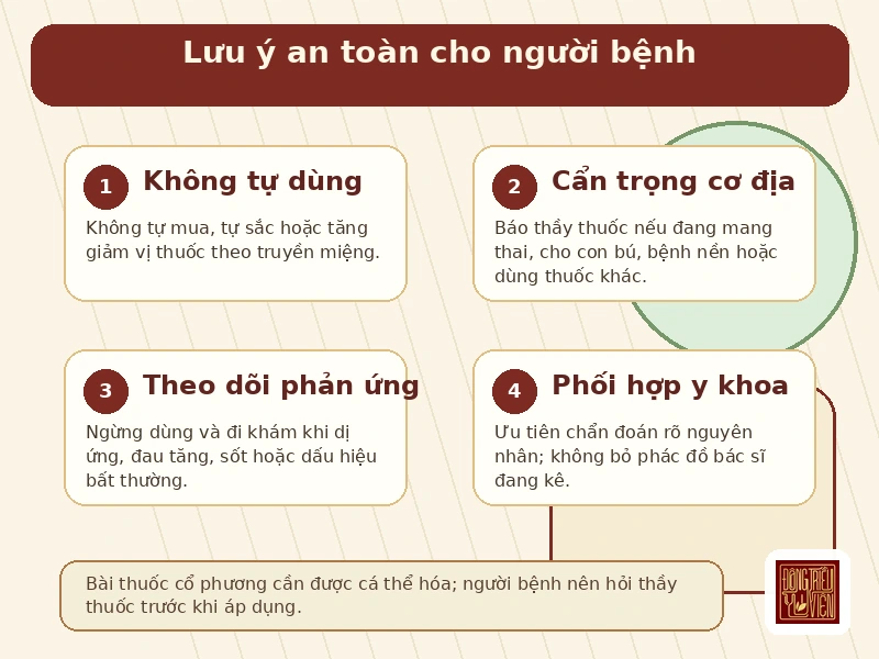 Infographic Áp Thạch Thảo Thang lưu ý an toàn