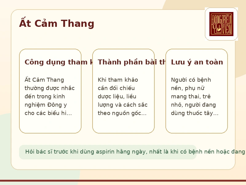 Infographic bài thuốc Ất Cảm Thang: công dụng và thành phần