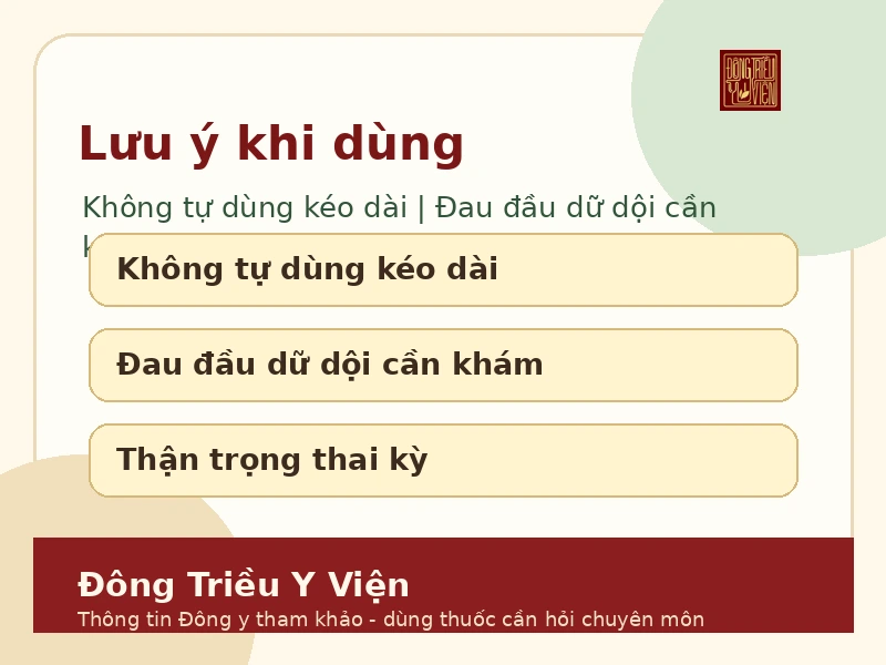 Lưu ý an toàn khi dùng Bạch chỉ tán