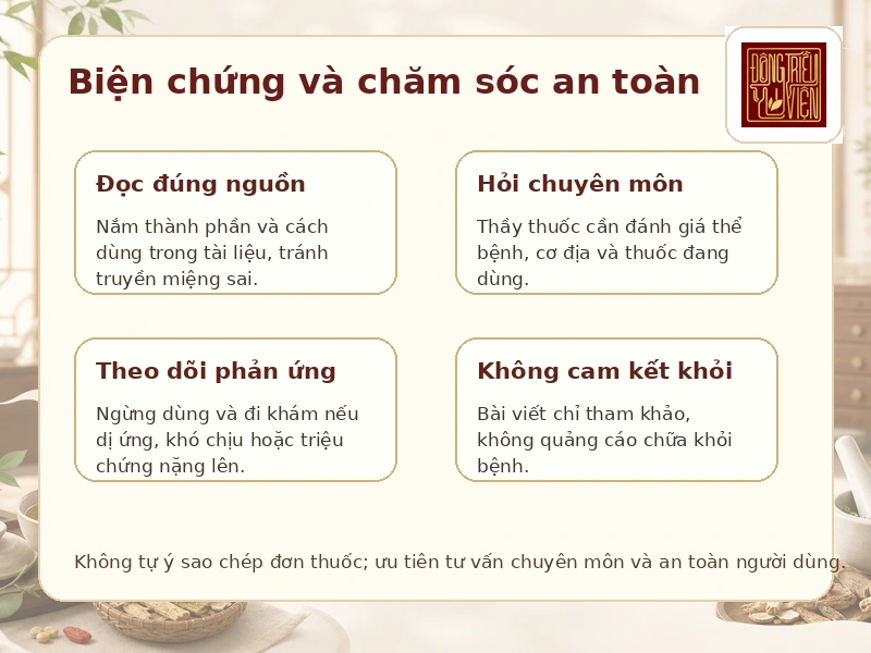 Infographic biện chứng và chăm sóc bài thuốc An Chí Cao