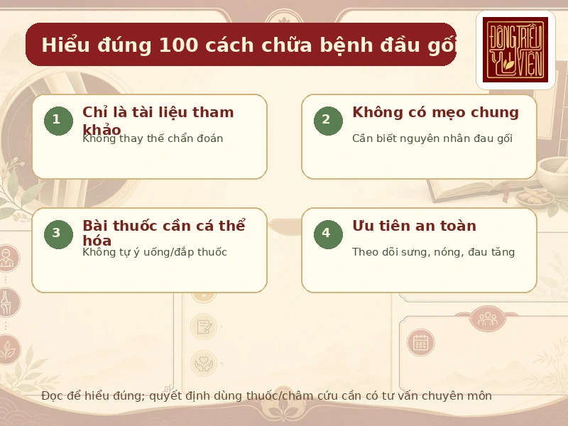 Infographic hiểu đúng 100 cách chữa bệnh đầu gối