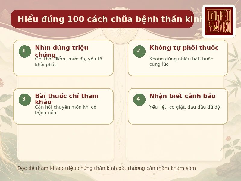 Infographic hiểu đúng 100 cách chữa bệnh thần kinh