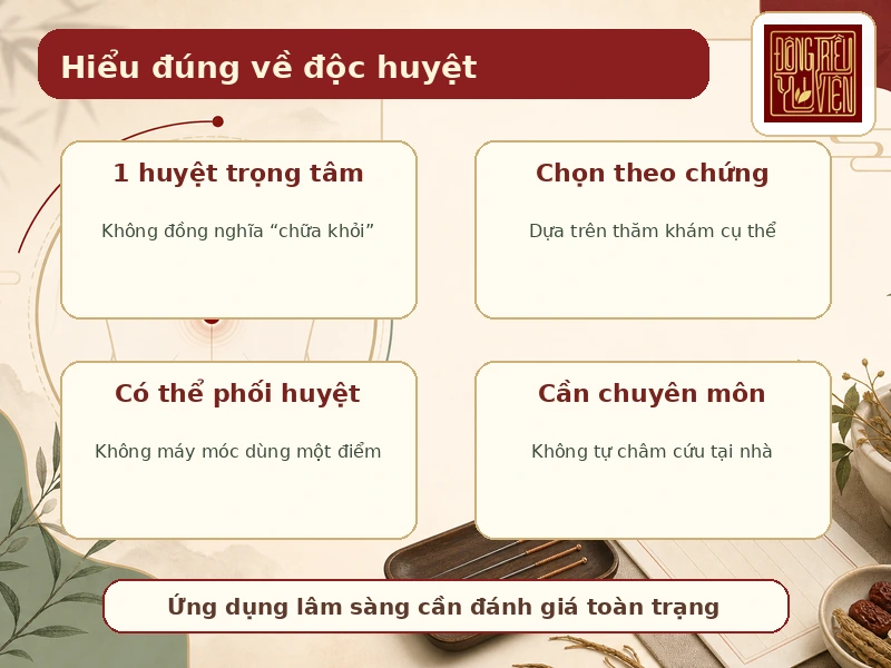 Độc huyệt trong châm cứu là huyệt trọng tâm cần chọn theo chứng