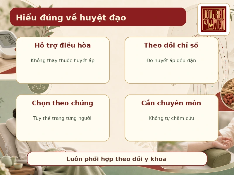 Huyệt đạo hỗ trợ cao huyết áp cần dùng đúng và theo dõi huyết áp