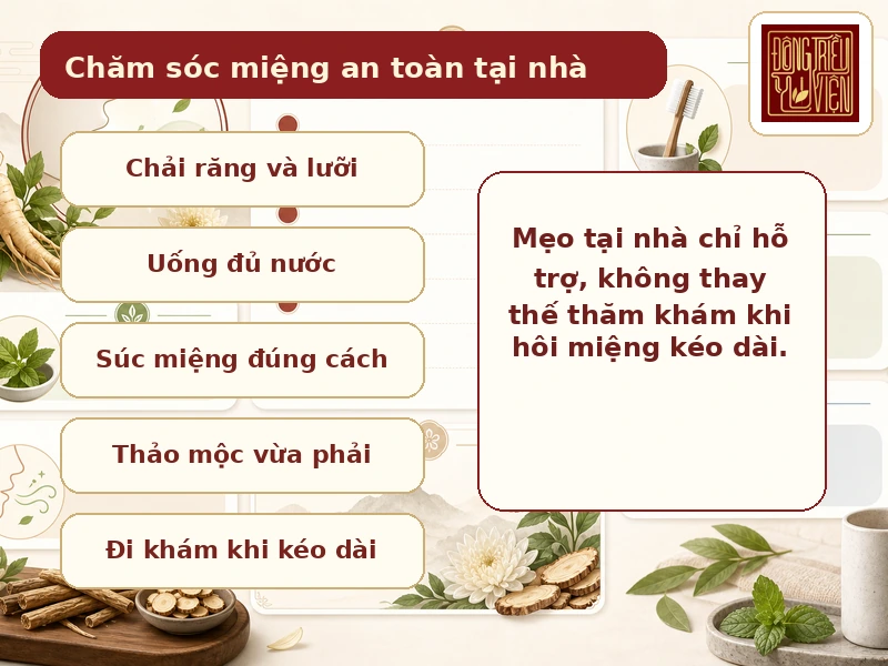 Checklist chăm sóc miệng an toàn tại nhà