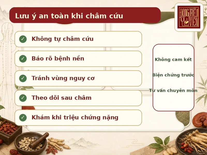 Checklist lưu ý an toàn khi châm cứu trừ đàm