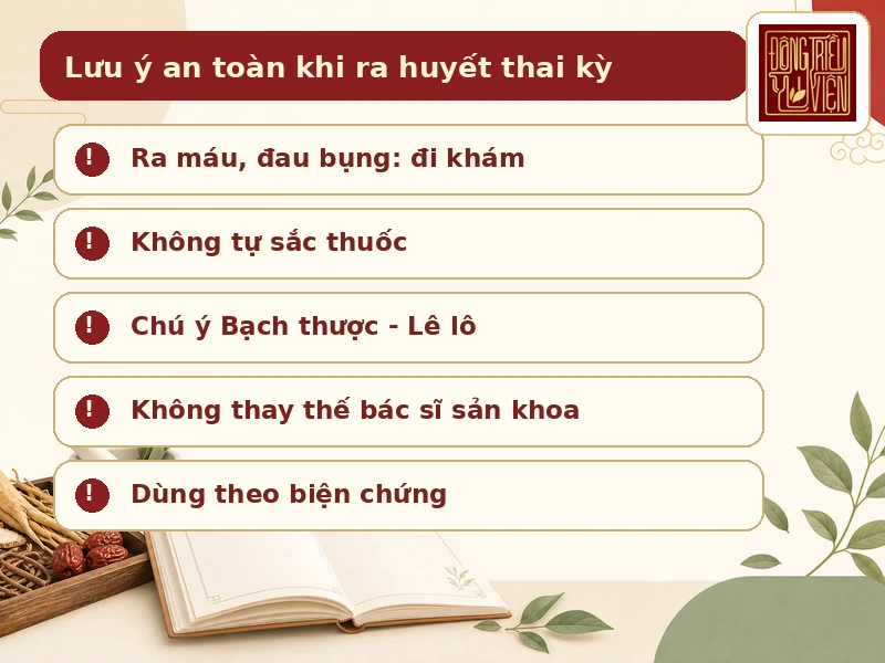 Checklist an toàn khi ra huyết thai kỳ
