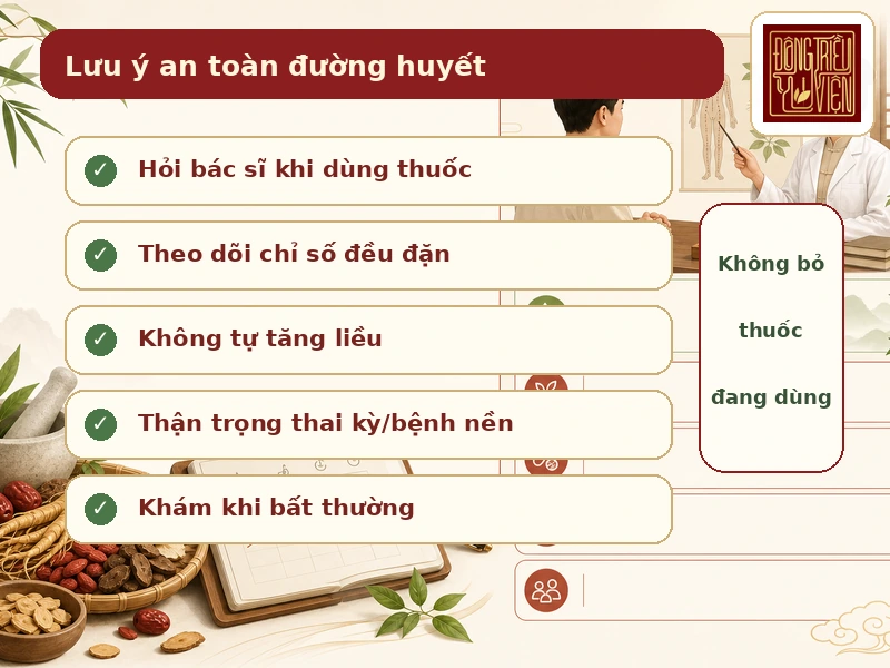 Lưu ý an toàn khi dùng thảo dược hỗ trợ đường huyết