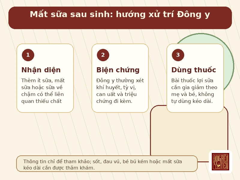 Infographic mất sữa sau sinh bài thuốc và cách dùng