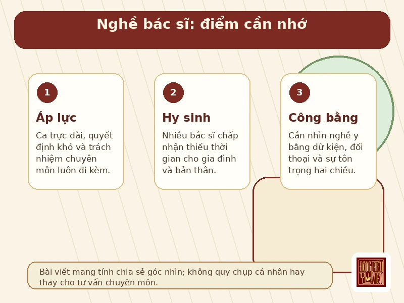 Infographic Nghề bác sĩ: bài thuốc tham khảo và lưu ý