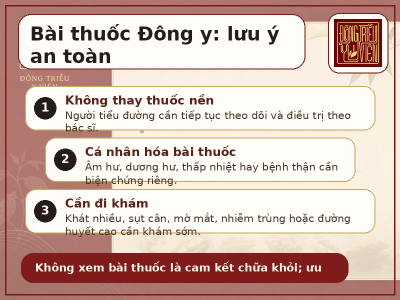 Infographic lưu ý an toàn khi tham khảo Bổ thận cố tinh hoàn