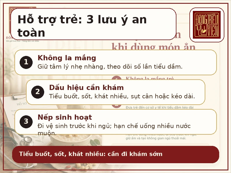 Infographic lưu ý an toàn khi dùng món ăn