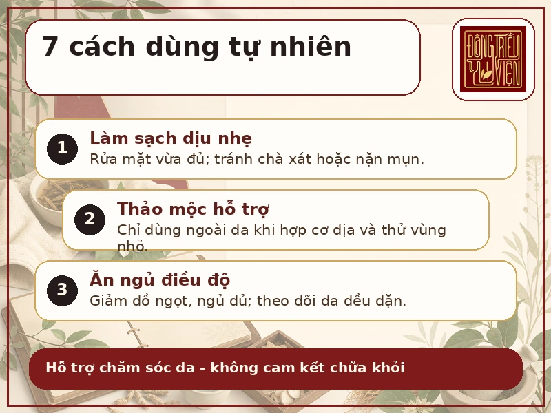 Infographic 7 cách chăm sóc mụn trứng cá