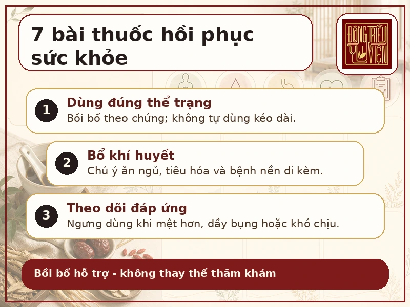 Infographic 7 bài thuốc hồi phục sức khỏe cho người suy nhược