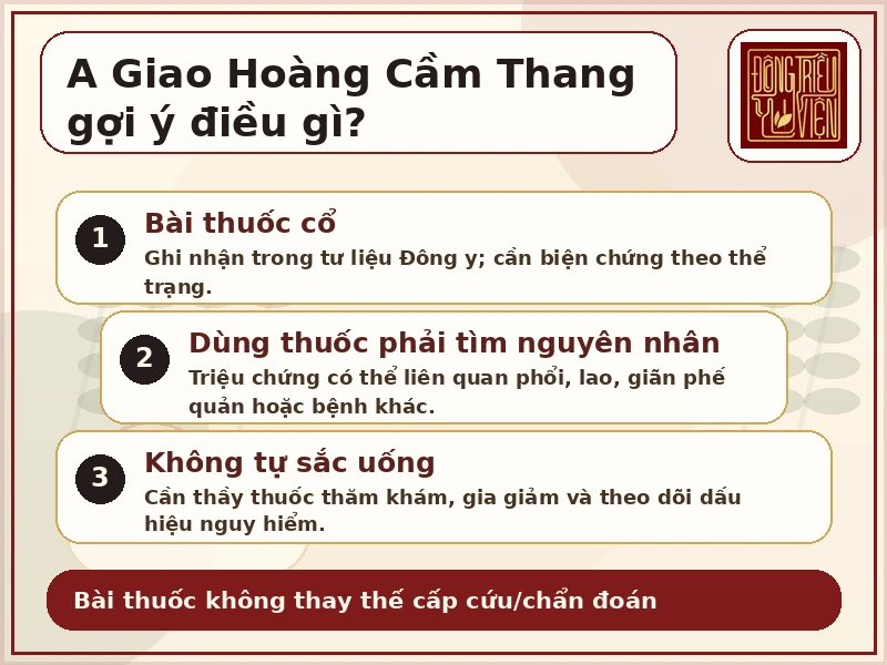Infographic cách hiểu A Giao Hoàng Cầm Thang