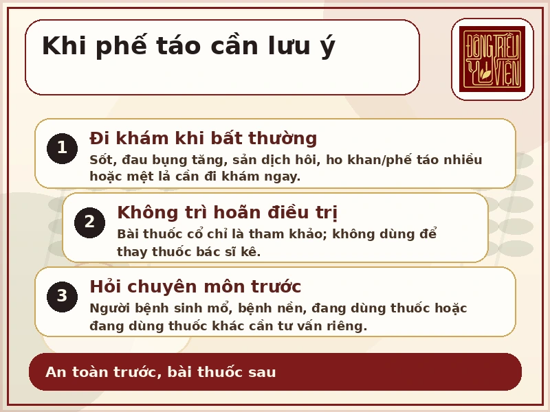 Infographic lưu ý an toàn khi phế táo