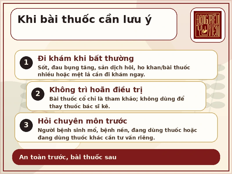 Infographic lưu ý an toàn khi bài thuốc