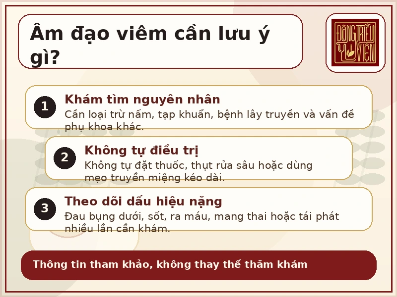 Infographic lưu ý an toàn khi âm đạo viêm
