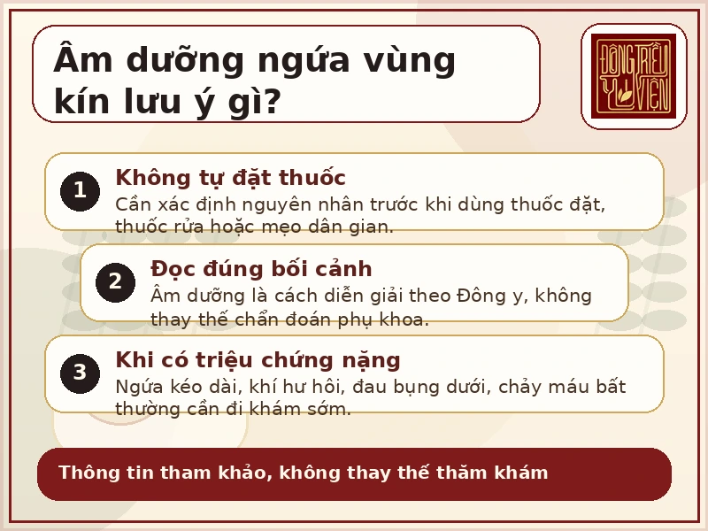 Infographic lưu ý an toàn khi âm đạo bị ngứa