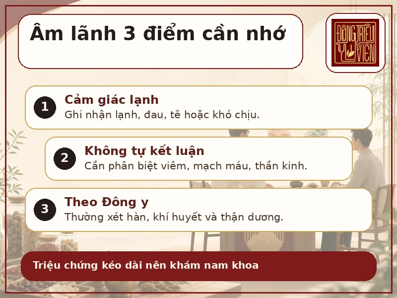 Infographic Âm lãnh: cảm giác lạnh, nguyên nhân cần phân biệt và cách hiểu Đông y