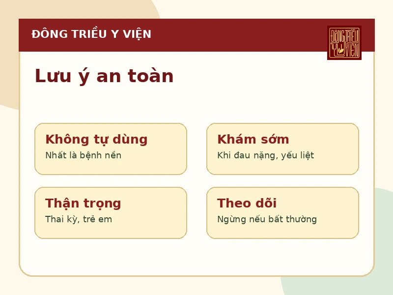 Infographic lưu ý an toàn khi tham khảo Ba Kích Hoàn II