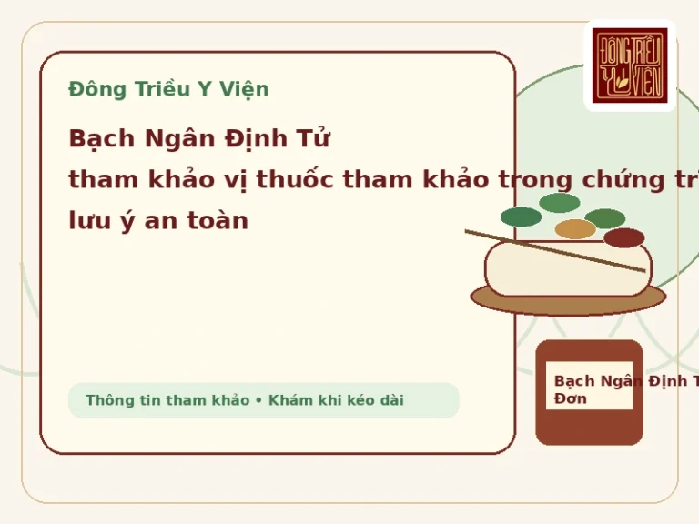 Bạch Ngân Định Tử: bài thuốc tham khảo vị thuốc tham khảo trong chứng trĩ lậu và đại tiện ra máu theo Đông y theo y văn cổ và lưu ý an toàn