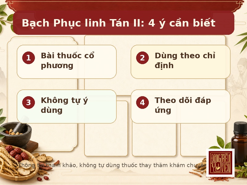 Bạch Phục linh Tán II: 4 ý cần biết
