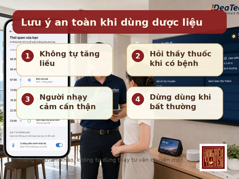 Lưu ý an toàn khi dùng dược liệu