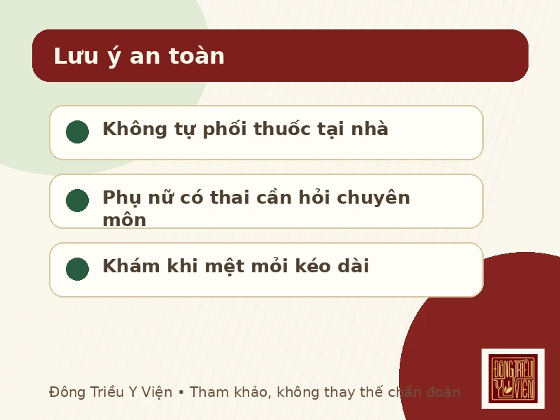 Lưu ý an toàn khi tham khảo Bách Tật Thự Dự Hoàn